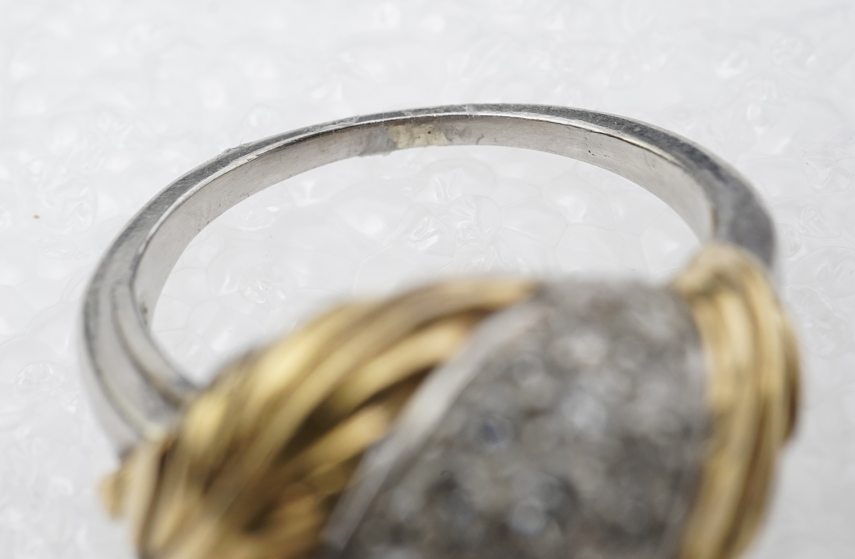 A gold and diamond dress ring, 1960s